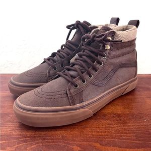NWT Vans Sk8-Hi Herringbone Brown Leather MTE Boot
